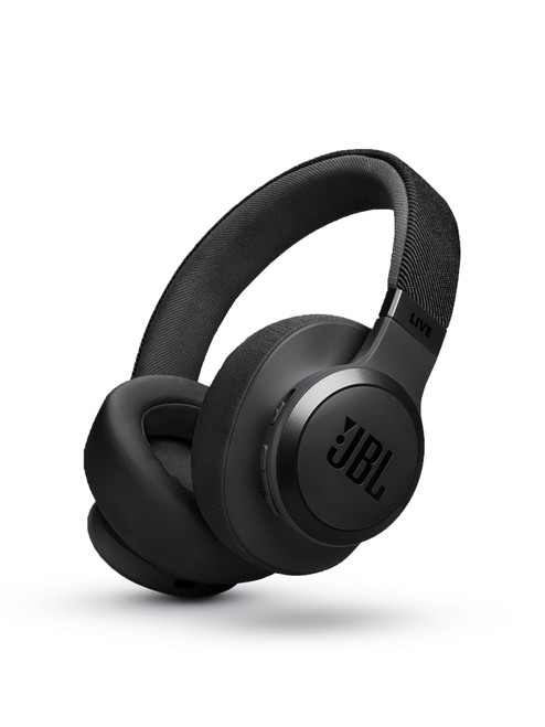 JBL Live 770NC Black Wireless Over-Ear Noise-Cancelling Headphones Angle