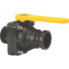 Valve 2" Mâle NPT X Raccord rapide Camlock "F"