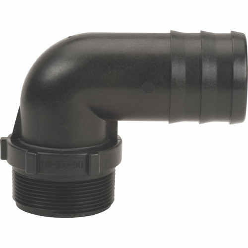 3" Mâle NPT X 3" boyau 90°