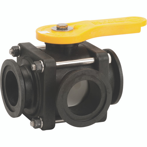 Valve Flange 2" "full port" 3 voies