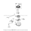 Parts lookup Briggs and Stratton 725EXi Engine 104M02-0196-F1 flywheel, ignition starter group diagram