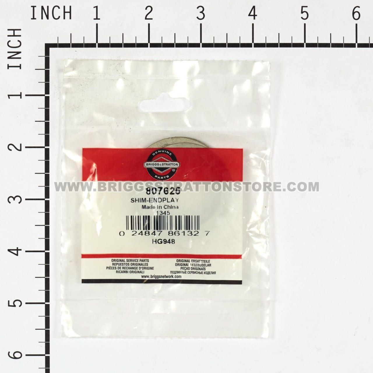 Briggs and Stratton 807625 - Shim-Endplay - Genuine Part
