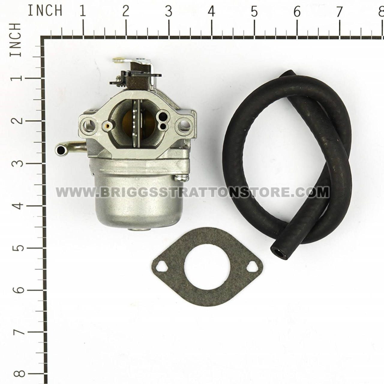 WOVELOT 590399 Carburateur Carb pour 796077 Moteur de Tondeuse /à Gazon avec Joint de Soupape de Filtre de Conduite de Carburant