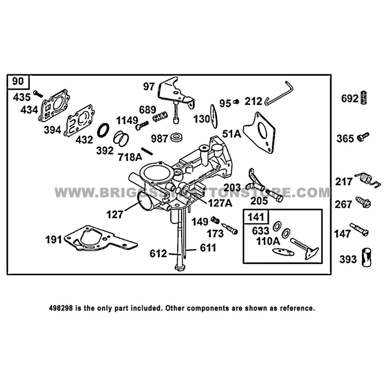 Carburetor Fit For Briggs Stratton 498298 [hidden information]51 [hidden  information]33 495426 US - Car Engines & Engine Parts - Los Angeles,  California