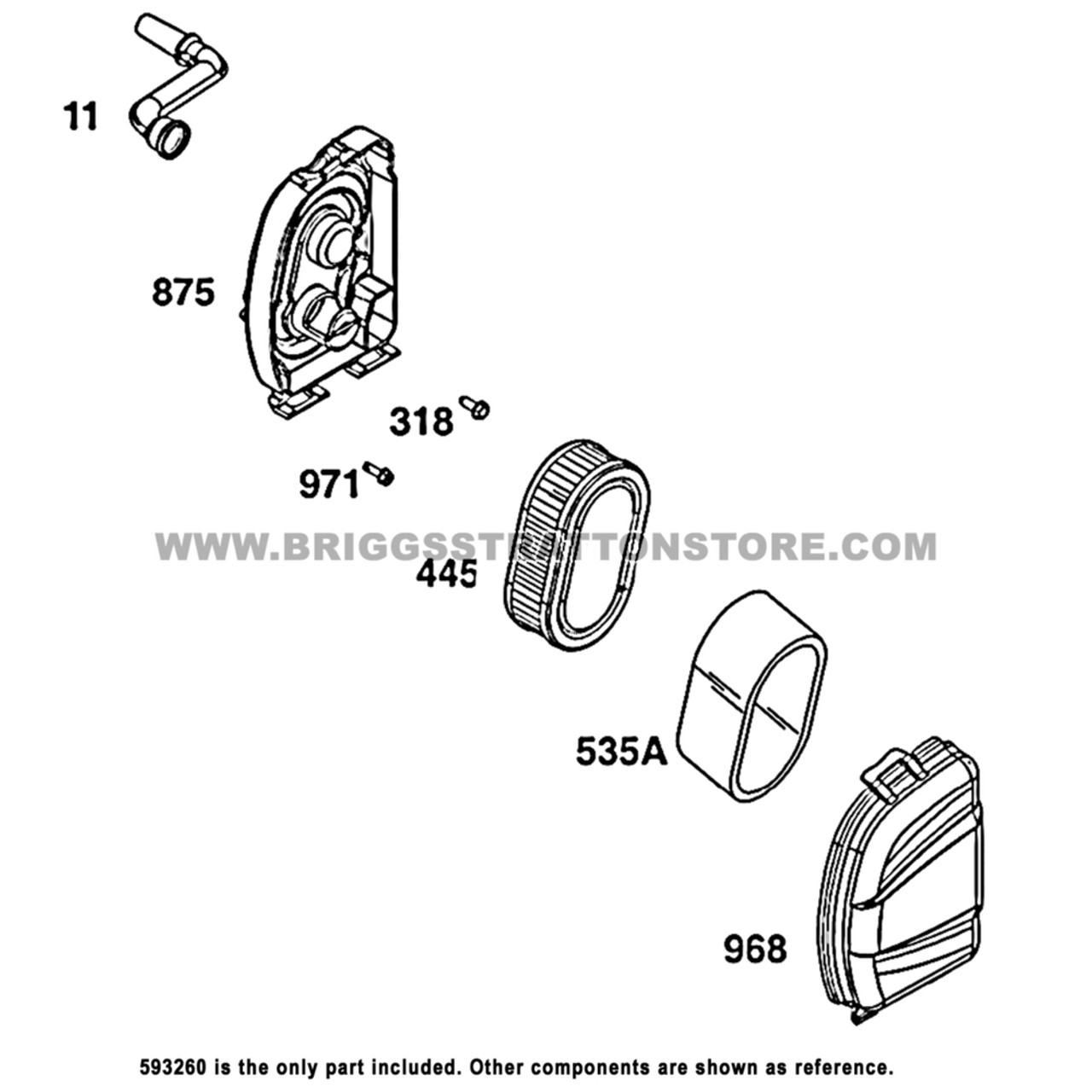 Original Briggs & Stratton Rasenmäher Luftfilter 593260, 10,69 €