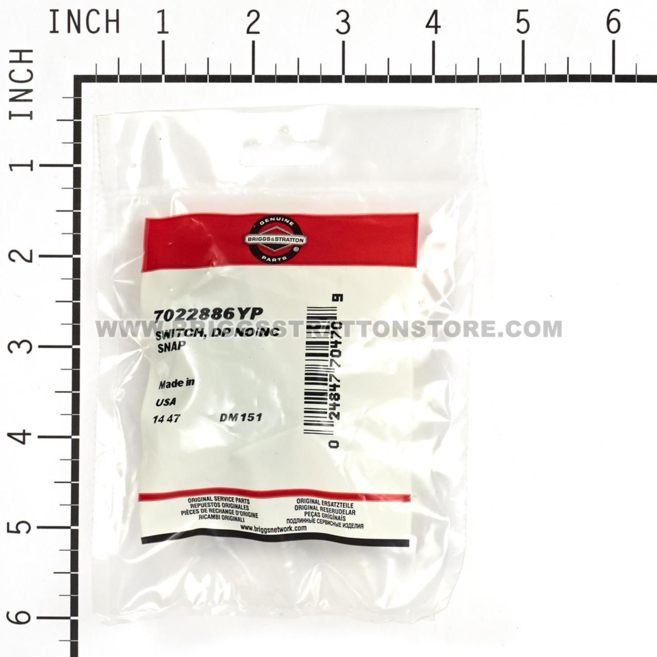 Briggs and Stratton Switch, Dp No/Nc Snap 7022886YP - Genuine Part