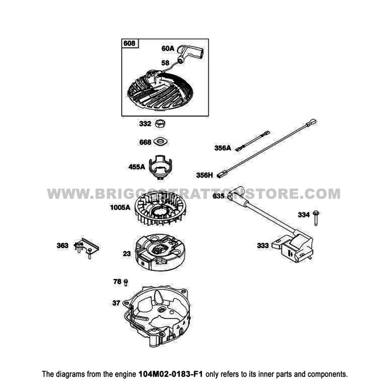 Carburetor Kit For Briggs & Stratton 5HP Engine - Replaces 104M02-0010-F1, 104M02-0013-F1