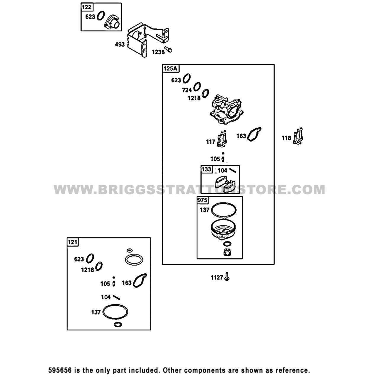 Briggs And Stratton 300E Carburetor 595656 Oem Briggs Parts