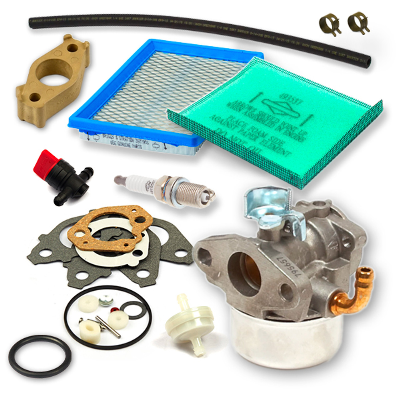 Jeu De Joints De Carburateur Pour Moteurs Briggs & Stratton - Réf. 799868, 498170, 497586... - Taille 43x36 Mm - 9