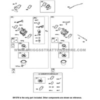 BRIGGS & STRATTON CARBURETOR 591378 Diagram
