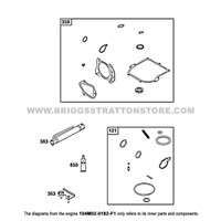 Parts lookup Briggs and Stratton 725EXi Engine 104M02-0182-F1 service parts tools groups diagram