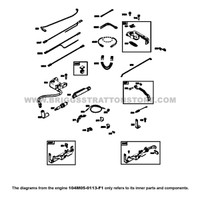 Parts lookup Briggs and Stratton 725EXi Engine 104M05-0113-F1 armature, controls, electrical system, governor spring, spark plug diagram