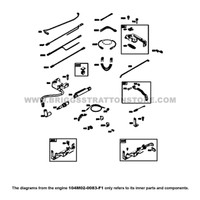 Parts lookup Briggs and Stratton 725EXi Engine 104M02-0083-F1 armature, controls, electrical system, governor spring, spark plug diagram