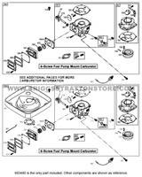 Parts lookup Briggs and Stratton 19.5 HP Carburetor 693480 OEM diagram