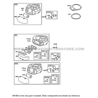 Parts lookup Briggs and Stratton 11.5 HP Air Filter 591583 OEM diagram