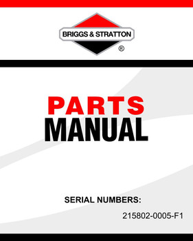 Briggs and Stratton 215802-0005-F1 parts manual