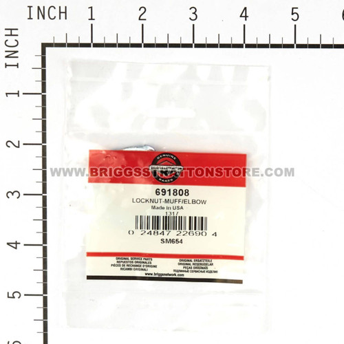 BRIGGS & STRATTON LOCKNUT-MUFF/ELBOW 691808 - Image 3