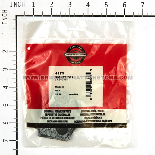 BRIGGS & STRATTON GASKET (10 X 272409S) 4179 - Image 3