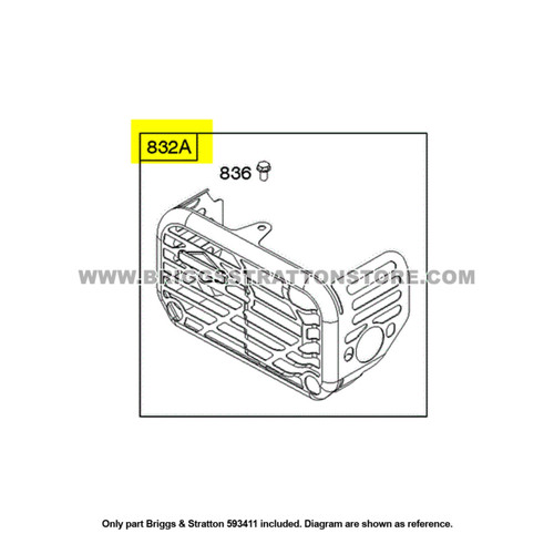 593411 GuardMuffler Briggs and Stratton Genuine OEM Part