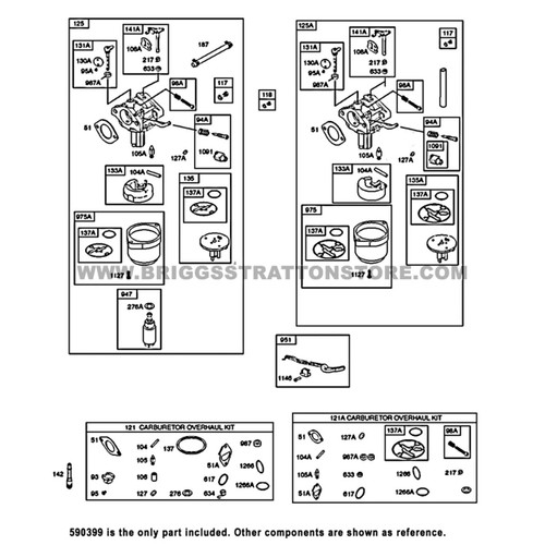 BRIGGS & STRATTON CARBURETOR 590399 - Image 15