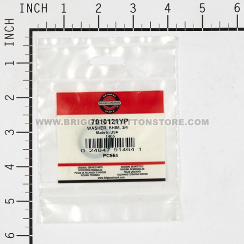 BRIGGS AND STRATTON 7010121YP - WASHER SHIM 3/4 - Image 3 