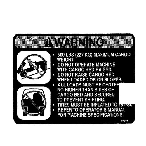 Briggs And Stratton 7073475Yp - Decal Warning C (Briggs Oem Part)