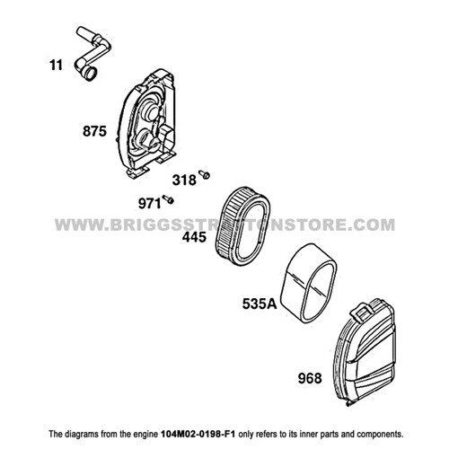 Briggs And Stratton 104M02-0198-F1 - Engine W-26 163 Cc Toro Pp Sp - Image 13