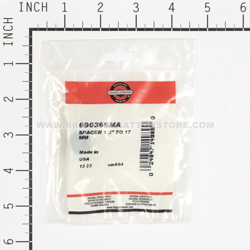 BRIGGS AND STRATTON 690369MA - SPACER 1/2"" TO 17 MM - image 3