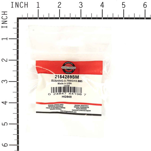 2154289SM Bushing 0.756ID x 0.885 – Briggs and Stratton Genuine OEM Part