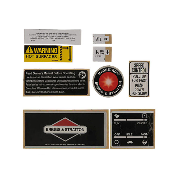 Briggs & Stratton Label Kits | Briggs & Stratton parts