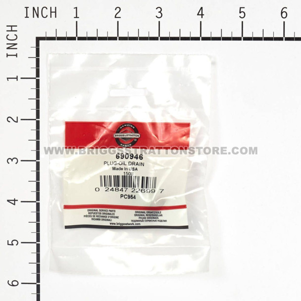 BRIGGS & STRATTON PLUG-OIL DRAIN 690946 - Image 4