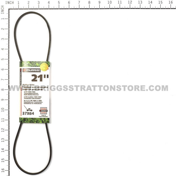 BRIGGS & STRATTON BELT B&S/TEC 21RD 37X64MA - Image 2 BRIGGS & STRATTON BELT B&S/TEC 21RD 37X64MA - Image 2