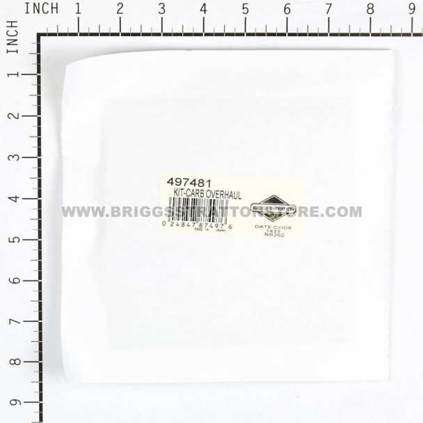 BRIGGS & STRATTON KIT-CARB OVERHAUL 497481 - Image 3 BRIGGS & STRATTON KIT-CARB OVERHAUL 497481 - Image 3