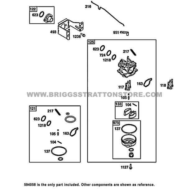 594058 Carburetor Briggs and Stratton Diagram 594058 Carburetor Briggs and Stratton Diagram
