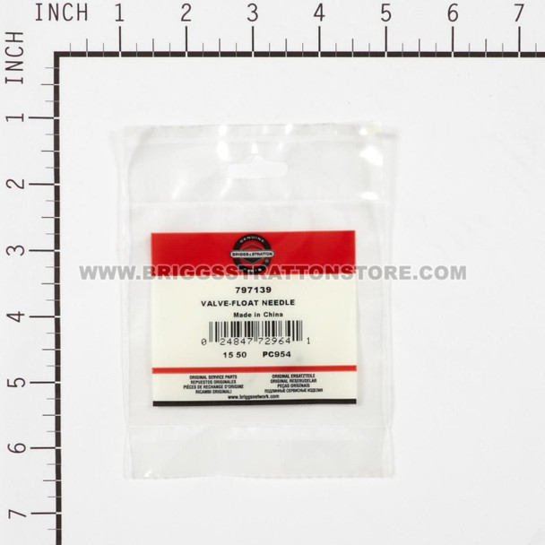 BRIGGS & STRATTON VALVE-FLOAT NEEDLE 797139 - Image 3 BRIGGS & STRATTON VALVE-FLOAT NEEDLE 797139 - Image 3