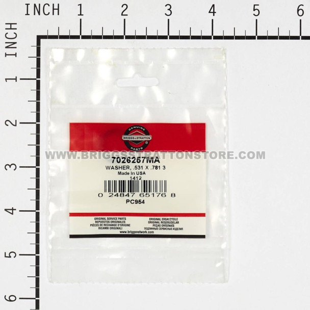 BRIGGS AND STRATTON 7026257MA - WASHER .531 X .781 3  - Image 3 BRIGGS AND STRATTON 7026257MA - WASHER .531 X .781 3  - Image 3