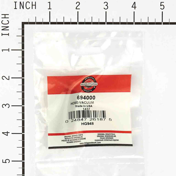 694000 Briggs and Stratton Hose-Vacuum OEM 694000 Briggs and Stratton Hose-Vacuum OEM