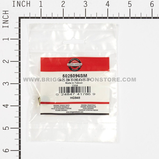 BRIGGS & STRATTON NUT 3/8-16 HEX NYLON 5025096SM - Image 3