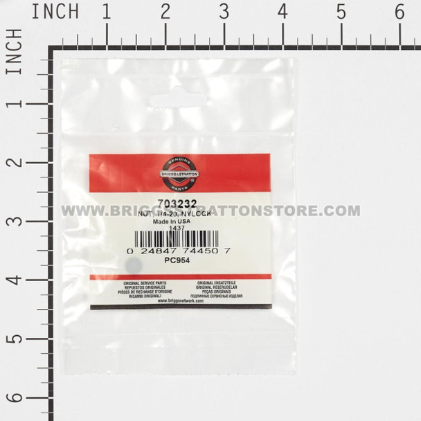 BRIGGS & STRATTON NUT 1/4-20 NYLOCK 703232 - Image 3 BRIGGS & STRATTON NUT 1/4-20 NYLOCK 703232 - Image 3