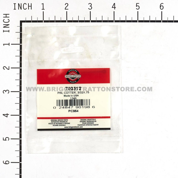 BRIGGS AND STRATTON 703312 - PIN COTTER 3/32X.75 - Image 3