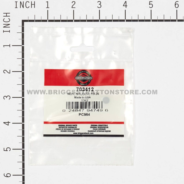 BRIGGS AND STRATTON 703412 - NUT NYLOCK 10-24- Image 3