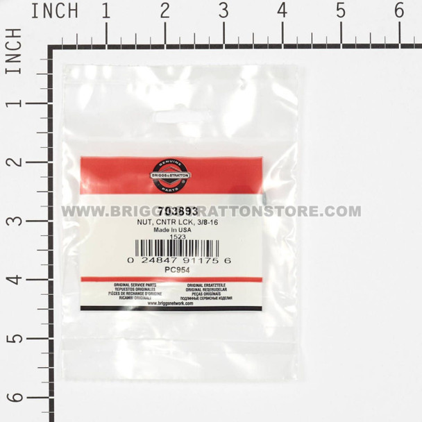 BRIGGS AND STRATTON 703893 - NUT CNTR LCK 3/8-16 - Image 3