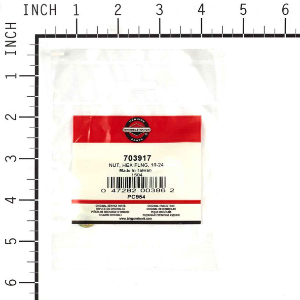 703917 Nut, Hex Flng, 10-24 - Briggs and Stratton - Genuine OEM Part