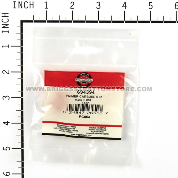 BRIGGS & STRATTON PRIMER-CARBURETOR 694394 - Image 5 BRIGGS & STRATTON PRIMER-CARBURETOR 694394 - Image 5
