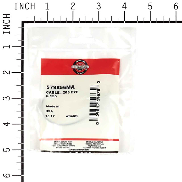 579856MA Cable, .205 Eye 6.125 - Briggs and Stratton - Genuine OEM Part
