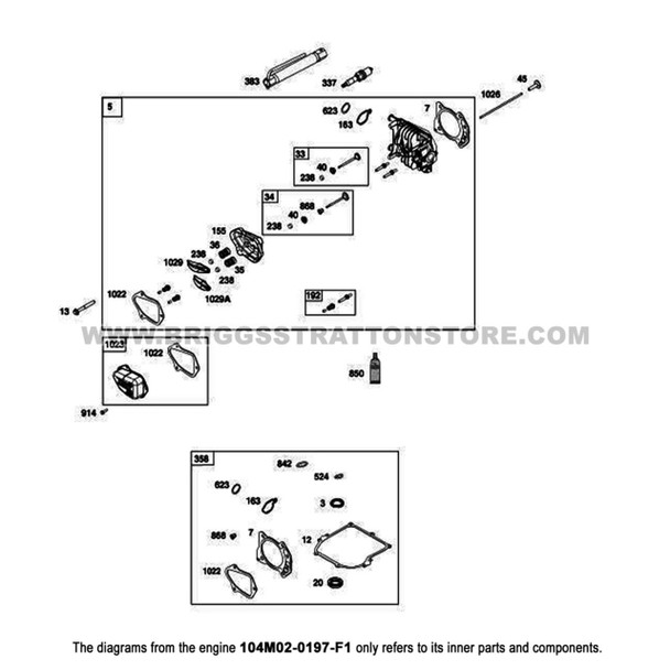BRIGGS & STRATTON 197-F1 - ENGINE 104M02-0197-F1 - Image 10
