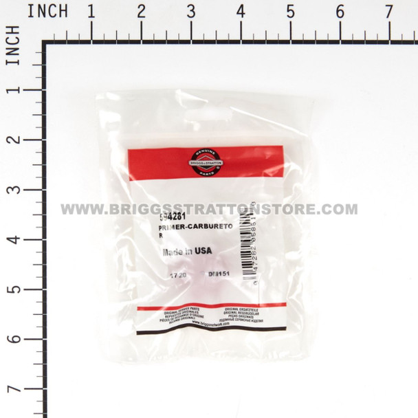 BRIGGS & STRATTON PRIMER-CARBURETOR 594281 - Image 4 BRIGGS & STRATTON PRIMER-CARBURETOR 594281 - Image 4
