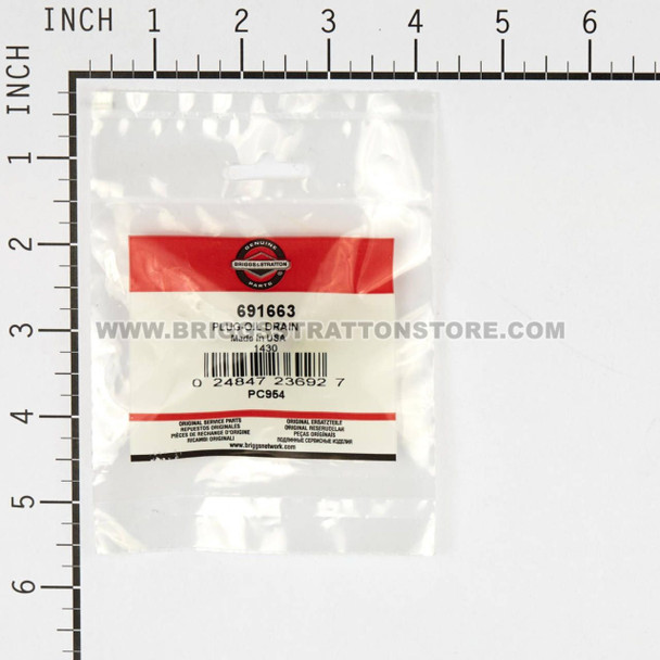 BRIGGS & STRATTON PLUG-OIL DRAIN 691663 - Image 3