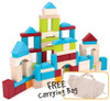 Wooden Block Set with Carrying Bag 100PCS