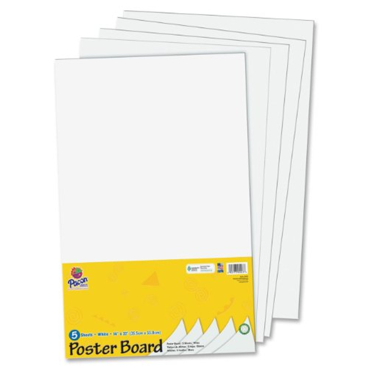 Poster Board White 5 Shts 24/Ct 11X14 PACCAR13825 Dixon Ticonderoga Poster  Board, K12 School Supplies